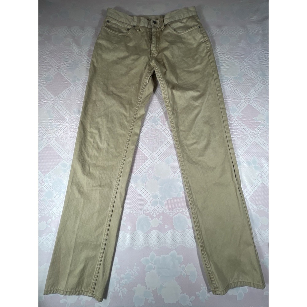 Brooks Brothers Red Fleec Jeans USA Mens W33/L34Beige Khaki Straight Leg Denim